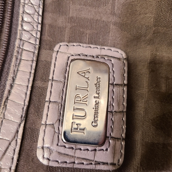 FURLA Suède and leather bag - Picture 8 of 13